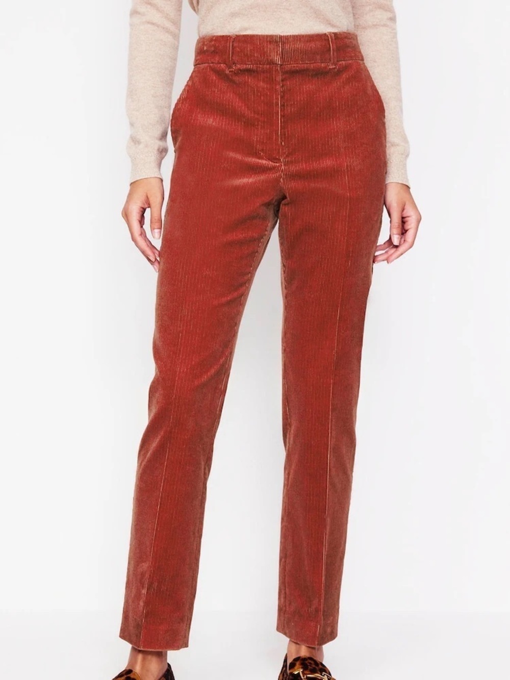 Boden Corduroy Rust Orange Pants Size 12